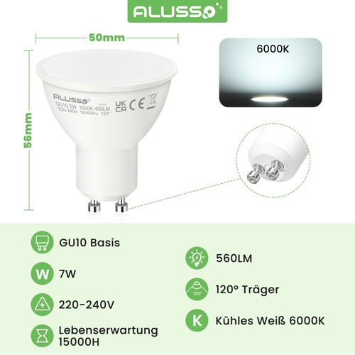 10x 80x led leuchtmittel gu10 - leuchtmittel,