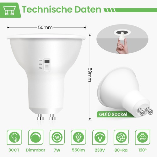 100x led gu10 leuchtmittel - 1-100x,