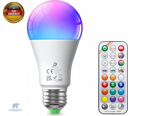 Dusktec glühbirne e27 rgb mit - glühbirne,
